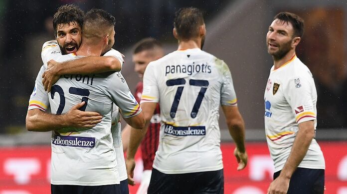 Milan-Lecce serie A lecce esultanza