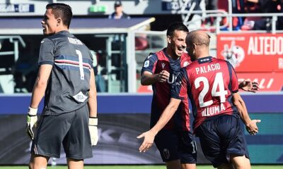 esultanza gol palacio bologna-sampdoria