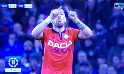 nestorovski esultanza var sampdoria-udinese