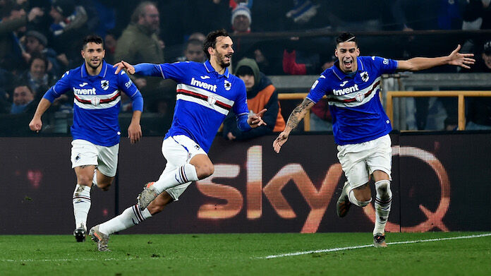 derby-esultanza-genoa-sampdoria-gabbiadini-depaoli-caprari gabbiadini gol derby sampdoria brescia live