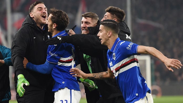 falcone sampdoria esultanza derby