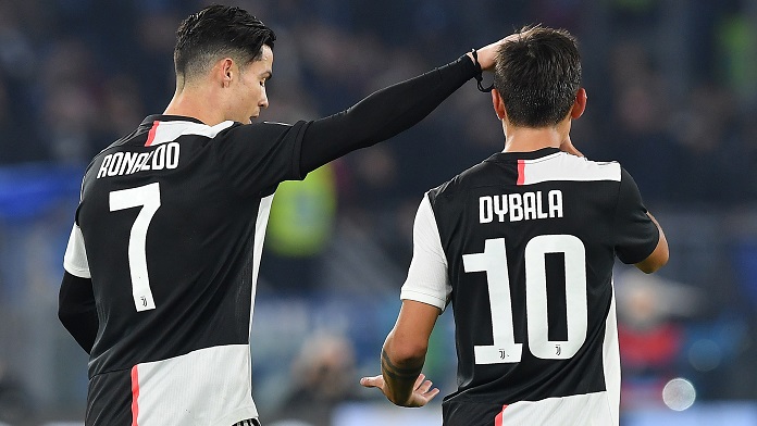 esultanza dybala ronaldo