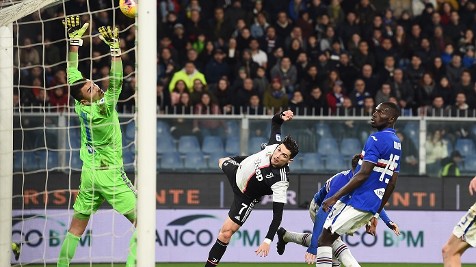 ronaldo sampdoria-juventus gol