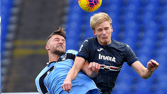 thorsby-azione-lazio-sampdoria streaming sampdoria lazio