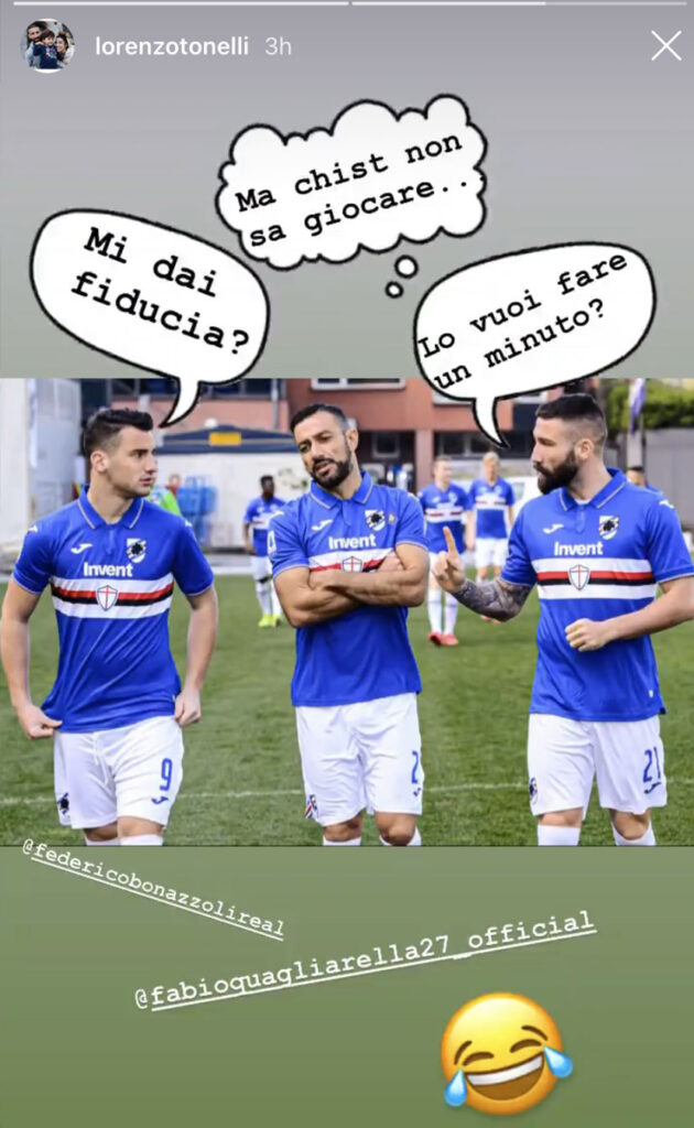 Tonelli Sampdoria QUagliarella Bonazzoli