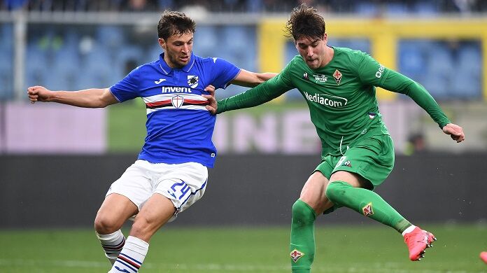 Sampdoria-Fiorentina serie A bereszynski sampdoria