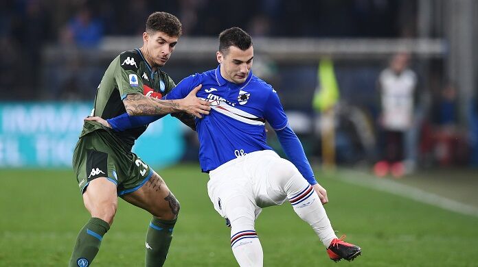 Sampdoria-Napoli serie A sampdoria bonazzoli