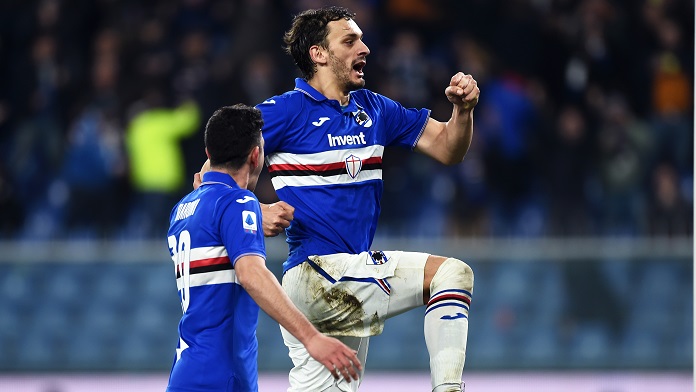 gabbiadini sampdoria napoli gol esultanza