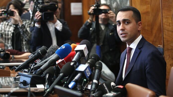 conferenza stampa Movimento 5 Stelle dopo elezioni europee di maio ministro