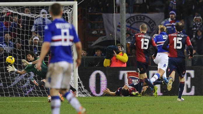 Genoa-Sampdoria serie A maxi lopez sampdoria