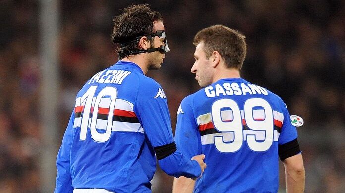 Genoa-Sampdoria campionato serie A pazzini cassano sampdoria