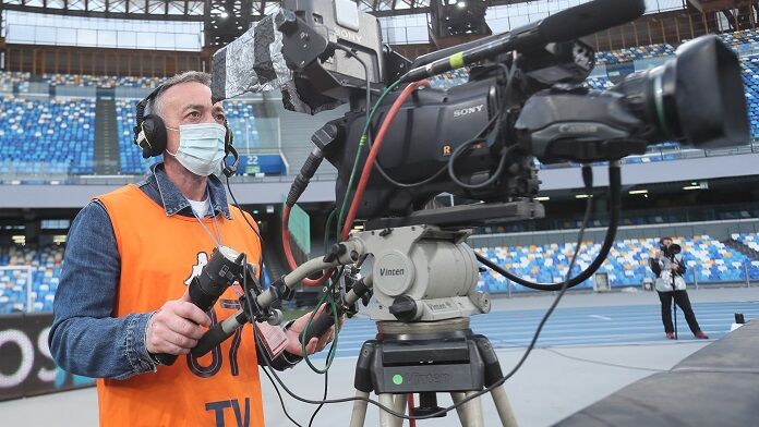 Napoli-Inter Coppa Italia cameraman tv serie a