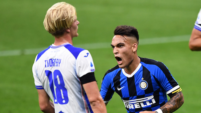 inter sampdorai esultanza gol lautaro