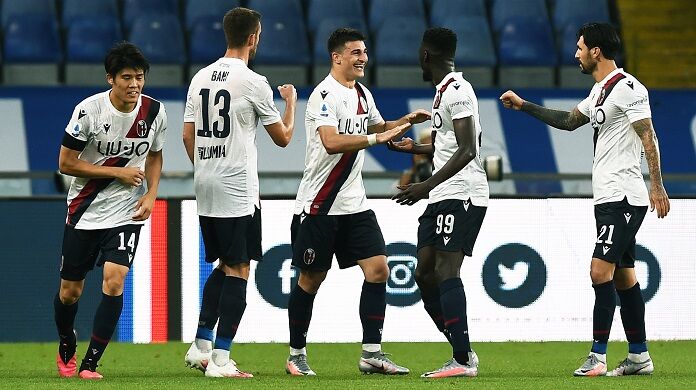 . sampdoria bologna esultanza orsolini