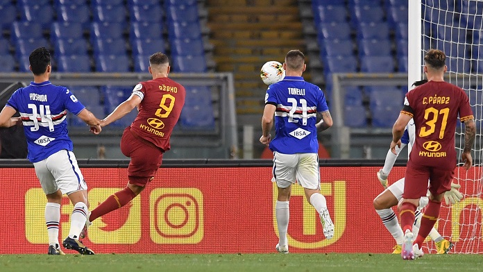 dzeko roma sampdoria