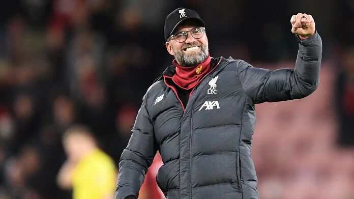 Bournemouth v Liverpool Premier League Liverpool Manager Jurgen Klopp celebrates his sides victory after the Premier Lea liverpool klopp