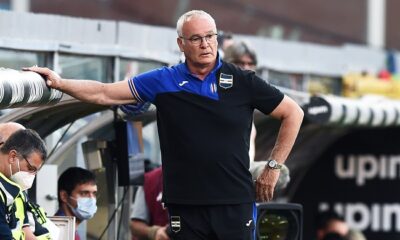 ranieri panchina appoggiato sampdoria bologa