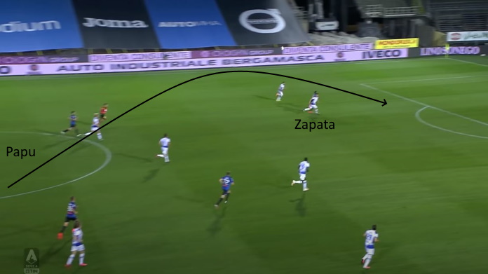 atalanta sampdoria lancio gomez per zapata