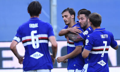 esultanza gabbiadini sampdoria