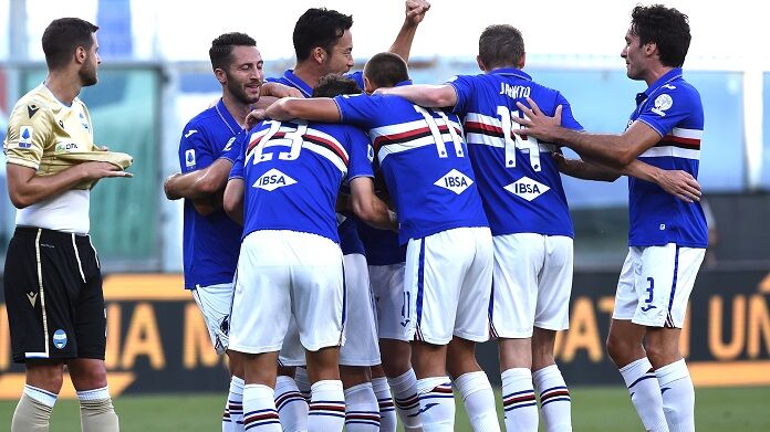 Sampdoria-Spal serie A esultanza gol linetty sampdoria spal