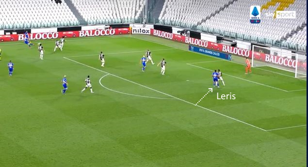 juve samp leris secondo palo