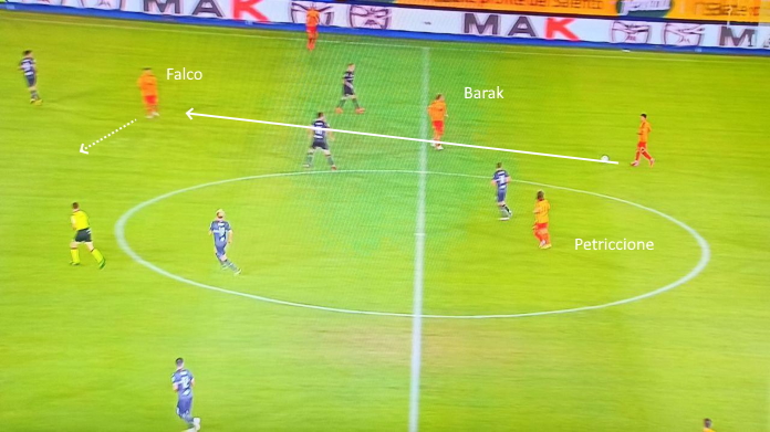 lecce samp falco tra le linee