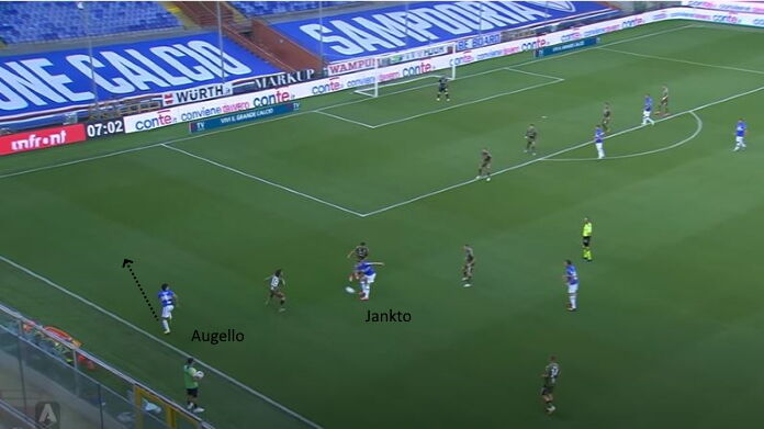 sampdoria-cagliari (jankto e augello) sampdoria jankto augello