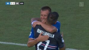 Gastaldello lascia il calcio: lacrime e abbraccio con Quagliarella