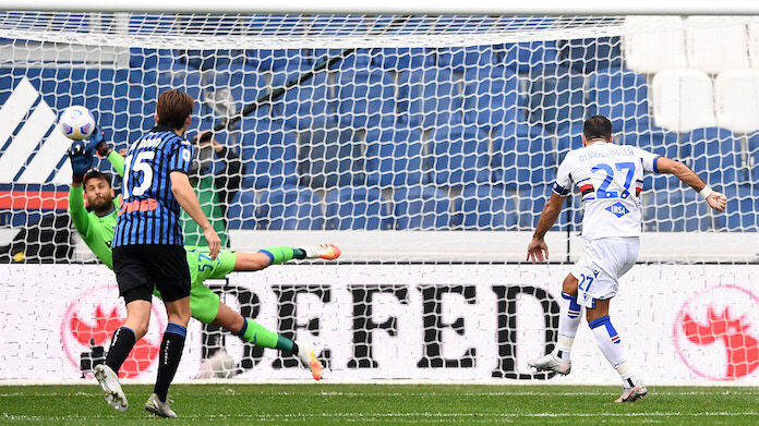 Atalanta-Sampdoria serie A quagliarella sampdoria