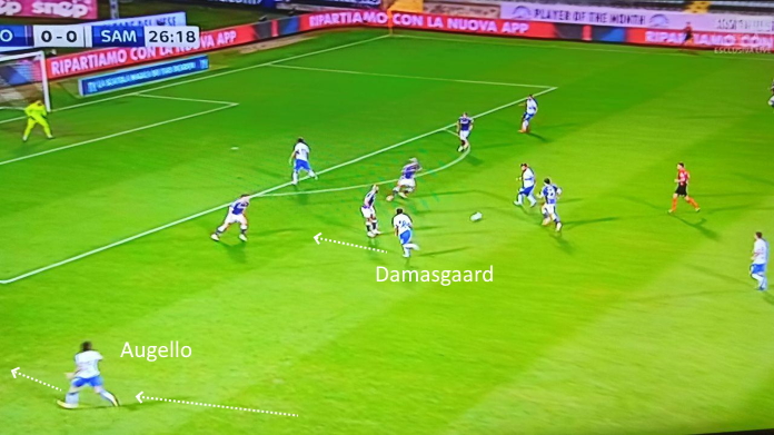 fiorentina samp augello e riempimento area