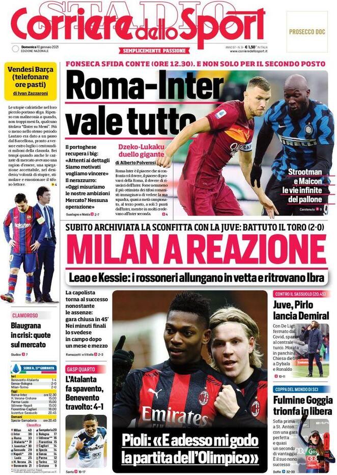 corriere dello sport 2021 01 10 5ffa386ec219e