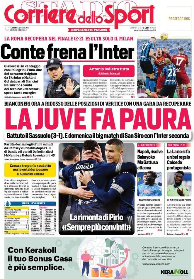 corriere dello sport 2021 01 11 5ffb8c96ded5e