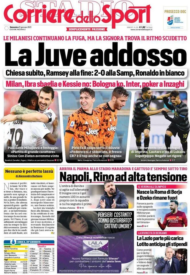 corriere dello sport 2021 01 31 6015ec7ee6155