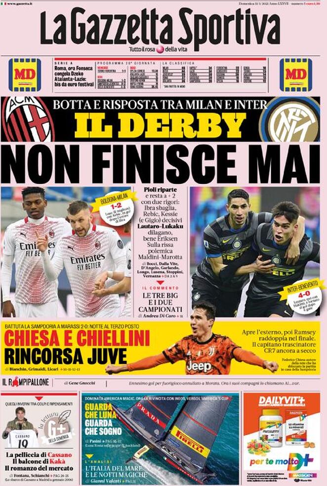 la gazzetta dello sport 2021 01 31 6015f813872a8