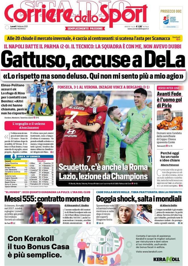 corriere dello sport 2021 02 01 601740aeea7cf