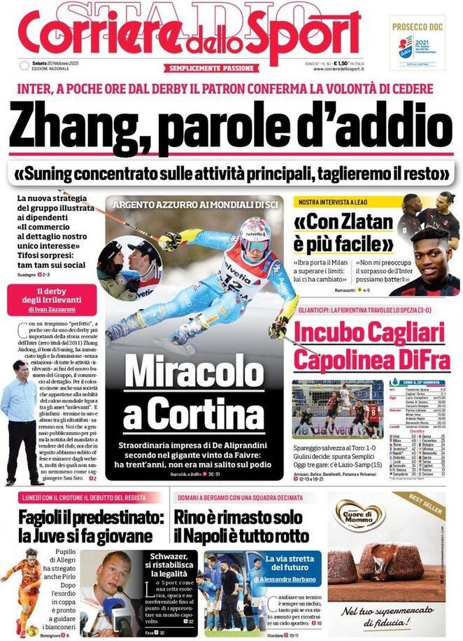 corriere dello sport 2021 02 20 603046f2104cf