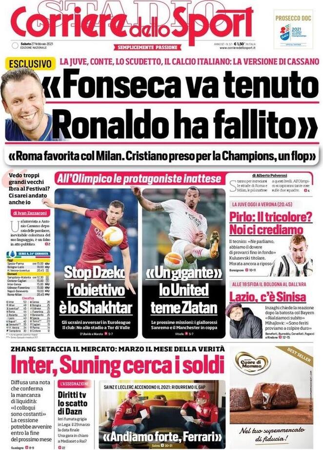 corriere dello sport 2021 02 27 6039d3e30d770