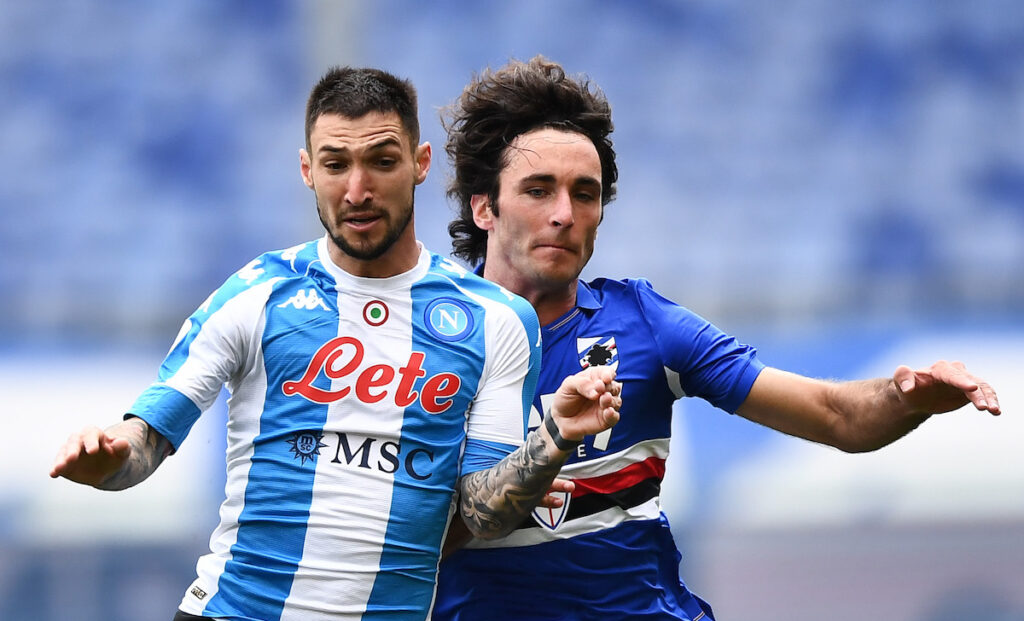 Sampdoria Napoli, streaming LIVE e diretta TV: dove vedere la partita 1 Augello Politano MG1 7521