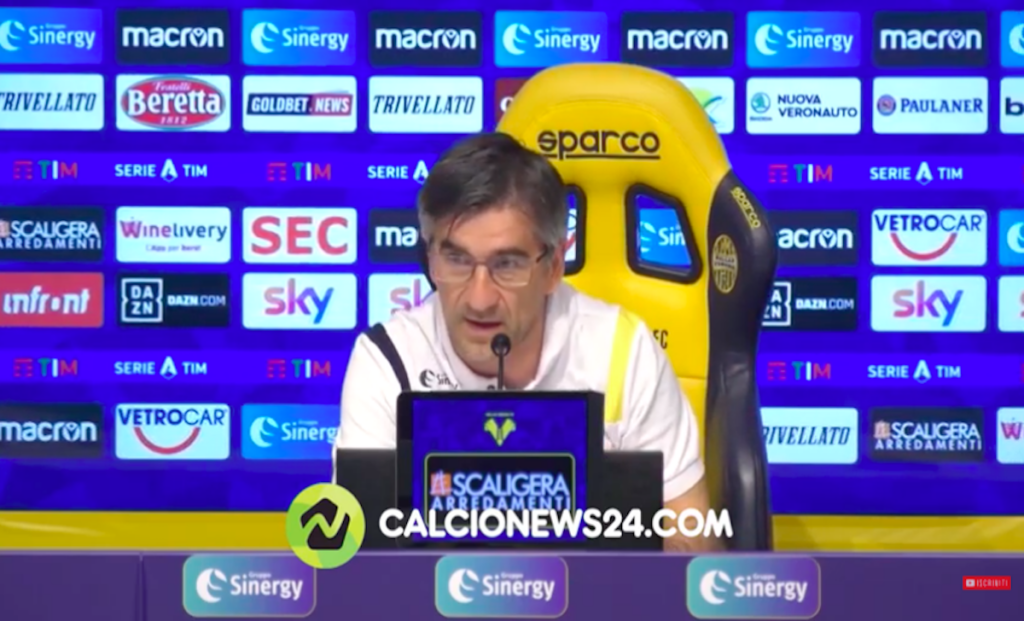 Juric: «Sampdoria, partita dura. Ho diversi dubbi» - VIDEO 1 juric verona