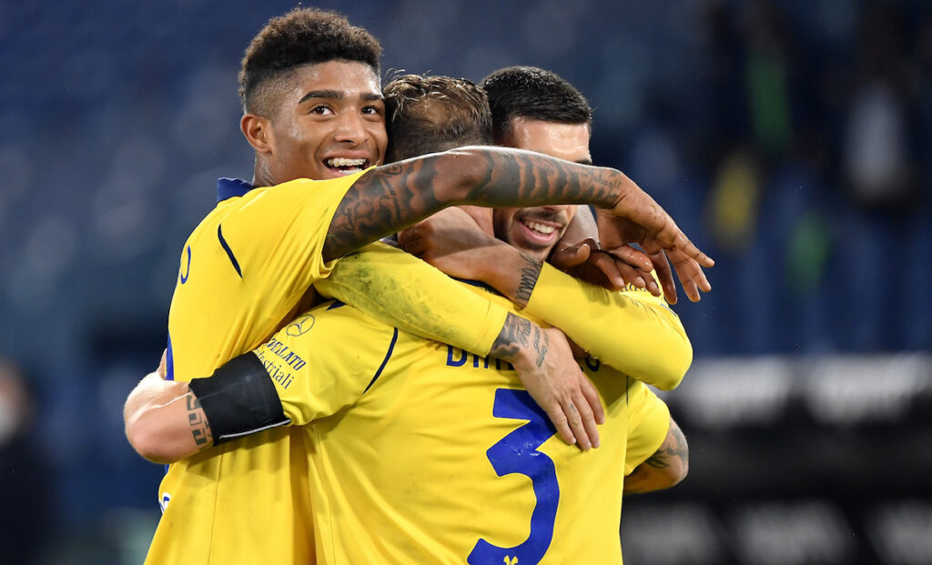 Sampdoria, prendi nota: ecco come battere il Verona di Juric 1 esult gol Dimarco ABAL0317