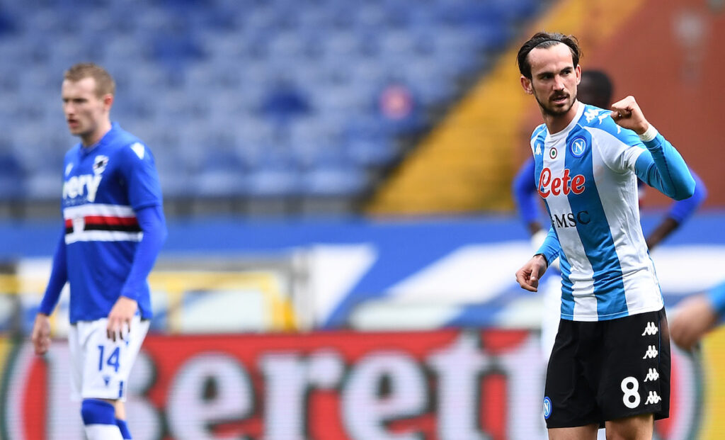 Il Napoli sbanca il Ferraris: la Sampdoria non ci sta - FOTO 1 esult gol Ruiz MG1 7882