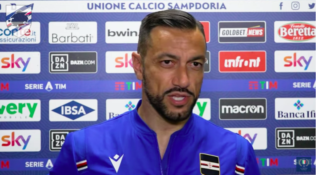 Quagliarella si lega alla Sampdoria: «L'anno prossimo il centesimo gol» - VIDEO 1 Schermata 2021 05 23 alle 01.00.56
