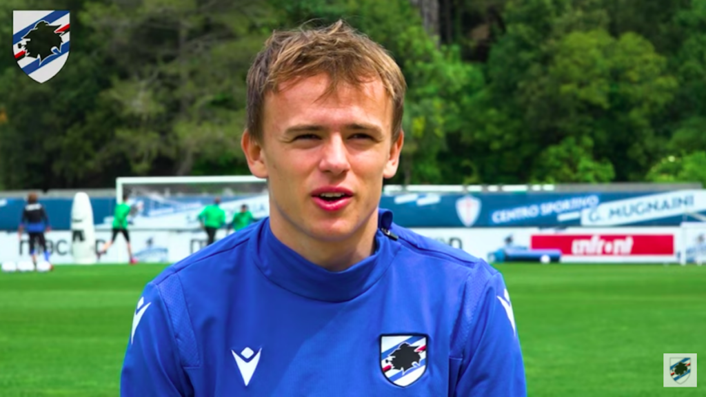 Sampdoria, Damsgaard: «E' stata dura, ma sono guarito. E' bello essere tornato» - VIDEO 1 Schermata 2021 06 11 alle 12.47.59