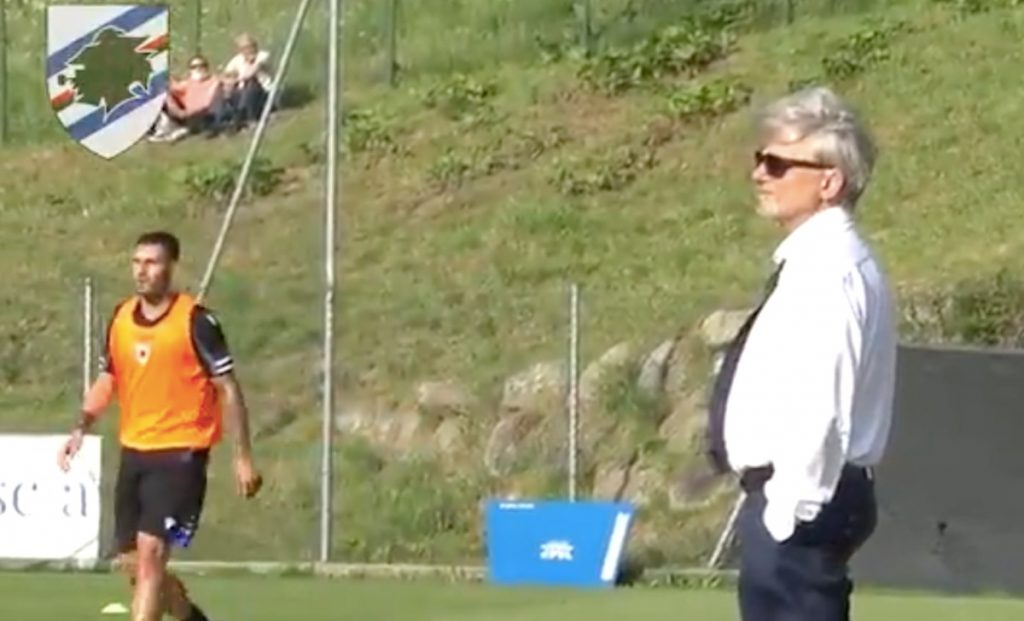 Ferrero nel ritiro della Sampdoria: la giornata del presidente - VIDEO 1 Ferrero ritiro