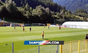 Ritiro Sampdoria: dopo il mattutino squadra al fiume – FOTO