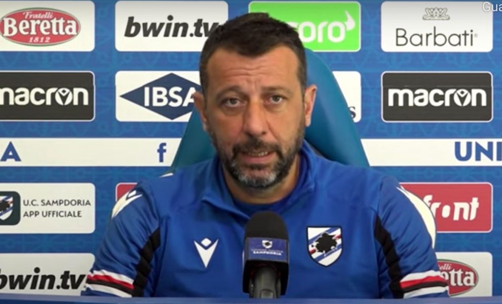 Sampdoria, D'Aversa: «Inter favorita per lo Scudetto. Mercato? Penso questo» - VIDEO 1 daversa1