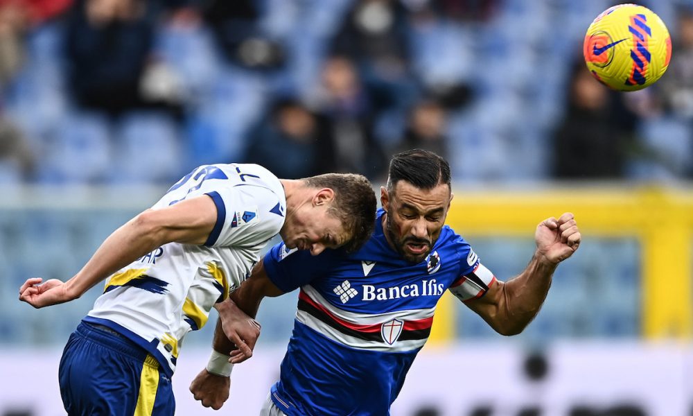 Sampdoria, botta alla caviglia per Quagliarella: oggi i controlli