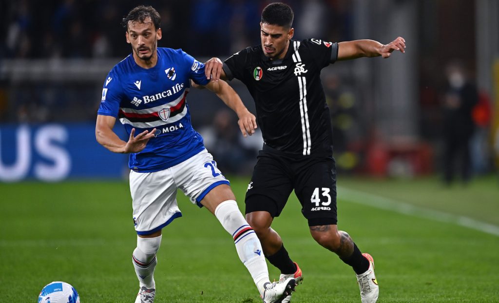 Sampdoria-Spezia: fascia speciale per i due capitani - FOTO 1 Nikolaou Gabbiadini MG8 3277