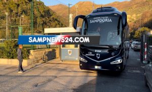 SN24 – Sampdoria in partenza per Torino: le immagini da Bogliasco – VIDEO