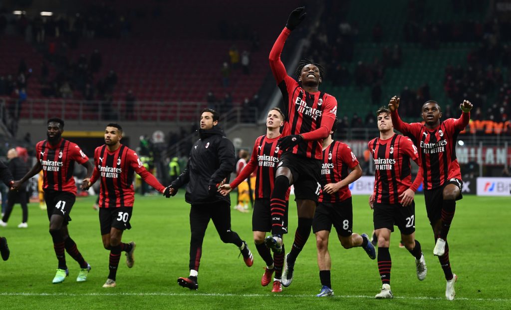 Lotta Scudetto Serie A: il Milan tira una volata lunga 50 giorni 1 esult a fine gara Milan MG6 0623